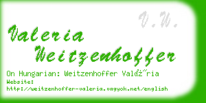 valeria weitzenhoffer business card